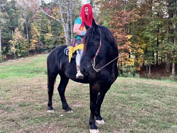 A serene ride at Dead Broke Farm: Discover Brier Creek's premier horseback riding experience.